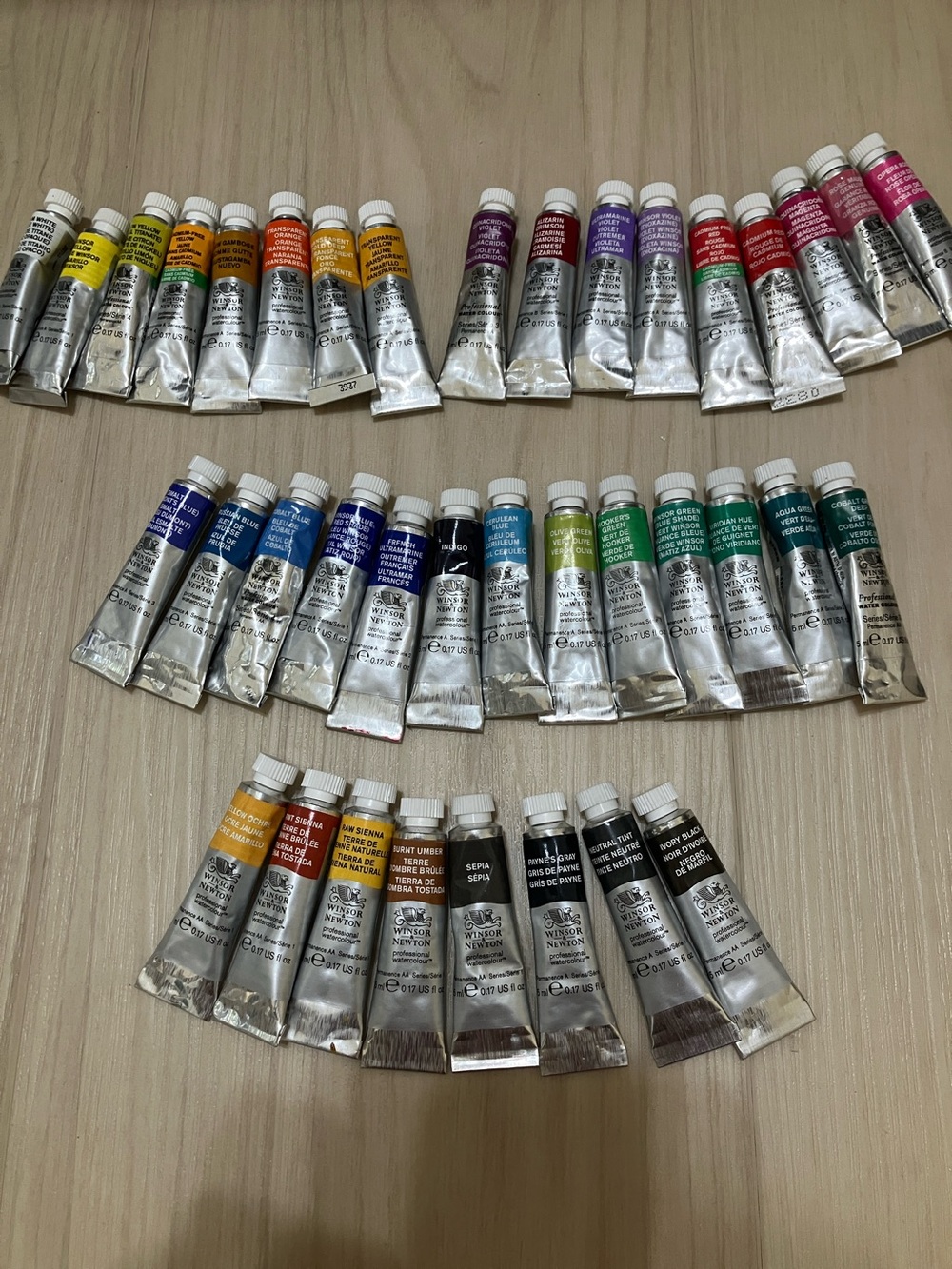 Watercolor/Artist Paint Tubes Assortment - 38 Assorted Colors